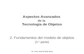 Dr. Juan José Aranda Aboy Aspectos Avanzados de la Tecnología de Objetos 2. Fundamentos del modelo de objetos (1 ra parte)