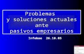 Problemas y soluciones actuales ante pasivos empresarios Infobae 26.10.05.
