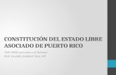 CONSTITUCIÓN DEL ESTADO LIBRE ASOCIADO DE PUERTO RICO TURI 2000 Las Leyes y el Turismo Prof. Osvaldo Gelabert Toro, MT.