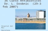 36 Curso Antibióticos Dr. L. Drobnic (29-3 feb 2007) Hospital del Mar Barcelona.