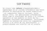 SOFTWARE Se conoce como software al equipamiento lógico o soporte lógico de un sistema informático que hacen posible la realización de tareas específicas.