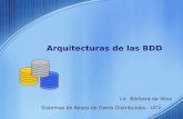 Arquitecturas de las BDD Lic. Bárbara da Silva Sistemas de Bases de Datos Distribuidas - UCV.