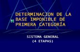 DETERMINACION DE LA BASE IMPONIBLE DE PRIMERA CATEGORÍA SISTEMA GENERAL (4 ETAPAS)