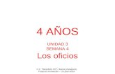 C.P. Benedicto XIII- Illueca (Zaragoza) Proyecto Innovación – Un plan lector 4 AÑOS UNIDAD 3 SEMANA 4 Los oficios.