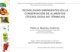 Tecnologias Emergentes en la consevacion de Alimentos (Tecnologias no termicas)