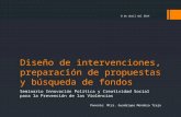 Diseño de intervenciones, preparación de propuestas y búsqueda de fondos Seminario Innovación Política y Creatividad Social para la Prevención de las Violencias.