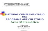 MATERIAL COMPLEMENTARIO DEL PROGRAMA ARTICULATORIO Área Matemática Profesoras Nora M. Paskvan Graciela H. Diez - Junio 2010 - UNIVERSIDAD NACIONAL DEL.