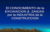 El CONOCIMIENTO de la EXCAVACION & ZANJAS por la INDUSTRIA de la CONSTRUCCION.