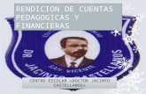 RENDICION DE CUENTAS PEDAGOGICAS Y FINANCIERAS CENTRO ESCOLAR «DOCTOR JACINTO CASTELLANOS»