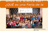 WHAT is a Science Fair? ¿QUÉ es una Feria de la Ciencia? Sandra Van Leuven, MD, PhD November 15, 2012.