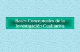 Bases Conceptuales de la Investigación Cualitativa.