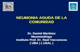 NEUMONIA AGUDA DE LA COMUNIDAD Dr. Daniel Martinez Neumonólogo Instituto Prof. Dr. Raúl Vaccarezza ( UBA ) ( USAL )