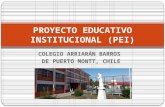 COLEGIO ARRIARÁN BARROS DE PUERTO MONTT, CHILE PROYECTO EDUCATIVO INSTITUCIONAL (PEI)