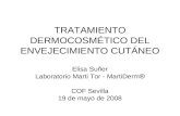 TRATAMIENTO DERMOCOSMÉTICO DEL ENVEJECIMIENTO CUTÁNEO Elisa Suñer Laboratorio Marti Tor - MartiDerm  COF Sevilla 19 de mayo de 2008.