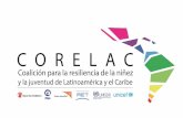 ¿Qué significa las siglas CORELAC? Coalición para la resiliencia de la niñez y la juventud en Latinoamérica y el Caribe.