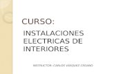 CURSO: INSTALACIONES ELECTRICAS DE INTERIORES INSTRUCTOR: CARLOS VÁSQUEZ CEDANO.