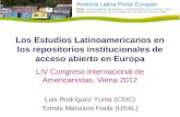 Los Estudios Latinoamericanos en los repositorios institucionales de acceso abierto en Europa LIV Congreso Internacional de Americanistas, Viena 2012 Luis.