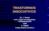 TRASTORNOS DISOCIATIVOS Dr. J. Tomas Prof. Titular de Psiquiatría. Paidopsiquiatría UAB A. Rafael FAMILIANOVA SCHOLA.