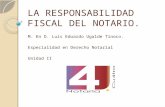 LA RESPONSABILIDAD FISCAL DEL NOTARIO. M. En D. Luis Eduardo Ugalde Tinoco. Especialidad en Derecho Notarial Unidad II.
