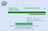 Impactos, Vulnerabilidad y Adaptación Mérida, 1, 2 y 3 octubre de 2013 Escuela Administración Pública.