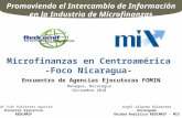 Managua, Nicaragua Diciembre 2010 Promoviendo el Intercambio de Información en la Industria de Microfinanzas Microfinanzas en Centroamérica -Foco Nicaragua-