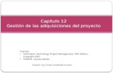 Preparó: Ing. Ismael Castañeda Fuentes Capítulo 12 Gestión de las adquisiciones del proyecto Fuentes: Information Technology Project Management, Fifth.