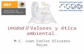 Unidad II Valores y ética ambiental. M.C. Juan Carlos Olivares Rojas.