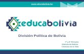 División Política de Bolivia 7º y 8º Primaria Historia de Bolivia Ciencias de la Vida .