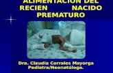 ALIMENTACION DEL RECIEN NACIDO PREMATURO Dra. Claudia Corrales Mayorga Pediatra/Neonatóloga.