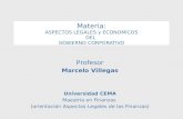 Materia: ASPECTOS LEGALES y ECONOMICOS DEL GOBIERNO CORPORATIVO Profesor Marcelo Villegas Universidad CEMA Maestría en Finanzas (orientación Aspectos Legales.