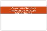 Conceptos Objetivos Importancia Auditoria Administrativa.