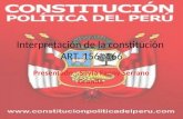 Interpretación de la constitución ART. 156- 166. Artículo 156.- Requisitos para ser miembro del Consejo Nacional de la Magistratura Para ser miembro del.