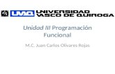 Unidad III Programación Funcional M.C. Juan Carlos Olivares Rojas.