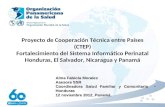 Proyecto de Cooperación Técnica entre Países (CTEP) Fortalecimiento del Sistema Informático Perinatal Honduras, El Salvador, Nicaragua y Panamá Alma Fabiola.