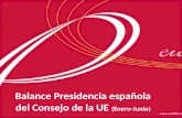 Balance Presidencia española del Consejo de la UE (Enero-Junio)