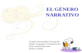 EL GÉNERO NARRATIVO Colegio Inmaculada Concepción Depto. Lenguaje y Comunicación Prof. Daniela Barrales Primero Medio.