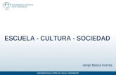 ESCUELA - CULTURA - SOCIEDAD Jorge Baeza Correa. Escuela Cultura Sociedad.