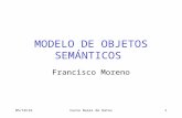 4/7/2015Curso Bases de Datos1 MODELO DE OBJETOS SEMÁNTICOS Francisco Moreno.
