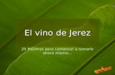 25 Razones para comenzar a tomarlo ahora mismo… El vino de Jerez.