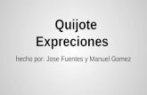 Quijote Expreciones hecho por: Jose Fuentes y Manuel Gomez.