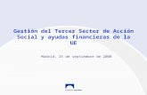 Gestión del Tercer Sector de Acción Social y ayudas financieras de la UE Madrid, 25 de septiembre de 2008.