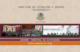 COMISIÓN DE ATENCIÓN A GRUPOS VULNERABLES INFORME SEMESTRAL DE ACTIVIDADES MARZO-AGOSTO DE 2010.
