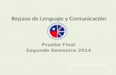 Repaso de Lenguaje y Comunicación Prueba Final Segundo Semestre 2014.