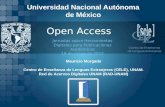Mauricio Morgado Centro de Enseñanza de Lenguas Extranjeras (CELE), UNAM. Red de Acervos Digitales UNAM (RAD-UNAM) Universidad Nacional Autónoma de México.