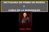 DICTADURA DE PRIMO DE RIVERA Y CAÍDA DE LA MONARQUÍA 1923-1931.