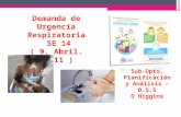 Demanda de Urgencia Respiratoria SE 14 ( 9. Abril. 2.011 ) Sub-Dpto. Planificación y Análisis – D.S.S O”Higgins.