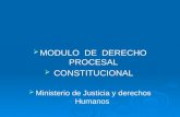 MODULO DE DERECHO PROCESAL  CONSTITUCIONAL  Ministerio de Justicia y derechos Humanos.