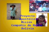 Proyecto Apostólico Misión Compañía de María Bolivia.