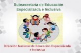 Subsecretaria de Educación Especializada e Inclusiva Dirección Nacional de Educación Especializada e Inclusiva.