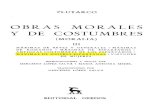 Tomo III - OBRAS MORALES Y DE COSTUMBRES - Plutarco -  Máximas de mujeres espartanas